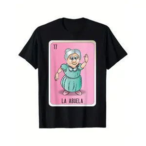 Humorous Mexican Grandma Bingo Game TShirt for Men