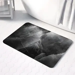 Marble Pattern Bath Mat, Non-slip Quick Drying Soft Bath Rug, Bathroom Mat, Home Decor, Bathroom Accessories, Bathroom Supplies