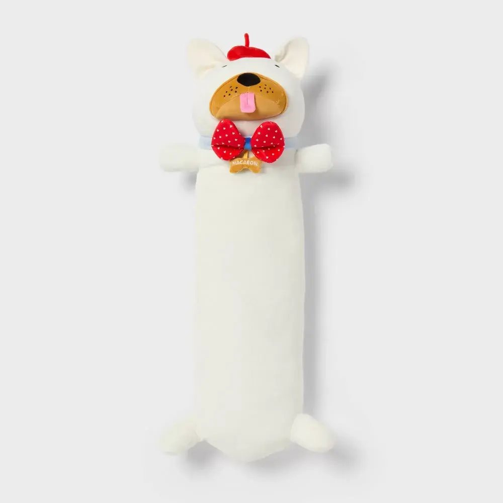 Frenchie Kids' Long Weighted Plush Throw Pillow Cream - Pillowfort Frenchie Kids' Long Weighted Plush Throw Pillow Cream - Pillowfort