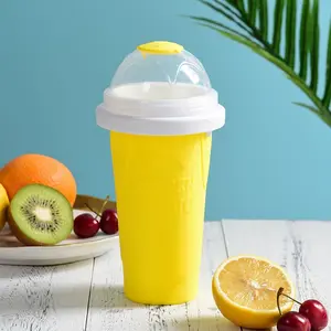 New Squeeze Slushy Cup for Summer, Instant Chill Ice Cream Silicone Cup, Quick Cooling and Fun Drink Maker, Keep Cool This Summer