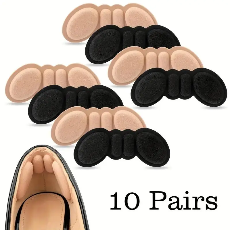 10 Pairs Loose Shoe Insoles, Shoe Inserts, Toe Protector, Relief Blisters Pain, Shoes Filler, Fits Oversized Shoes, Loose Shoes, Friction Shoes, Foot Pads