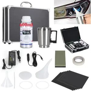 Headlight Repair Kit,Automobile Headlight Restoration Kits with 600ML Repair Liquid, Headlight Polish Repair Tool for Repair Headlight Yellowing, Haze,