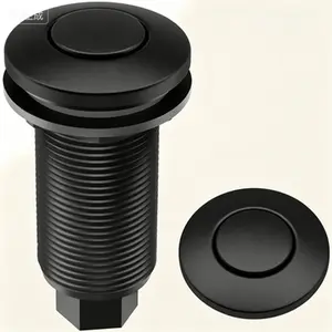 Air Switch Garbage Disposal Kit, Matte Black Push Button Design, AC Adapter Power Cord Included, Easy Installation Air Tube, KWDA-100MB