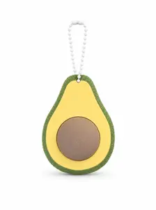Avocado Keychain with Pressable Pit, Cute Aesthetic Bag Charm, Soft Touch Pendant, Lightweight Everyday Carry Accessory