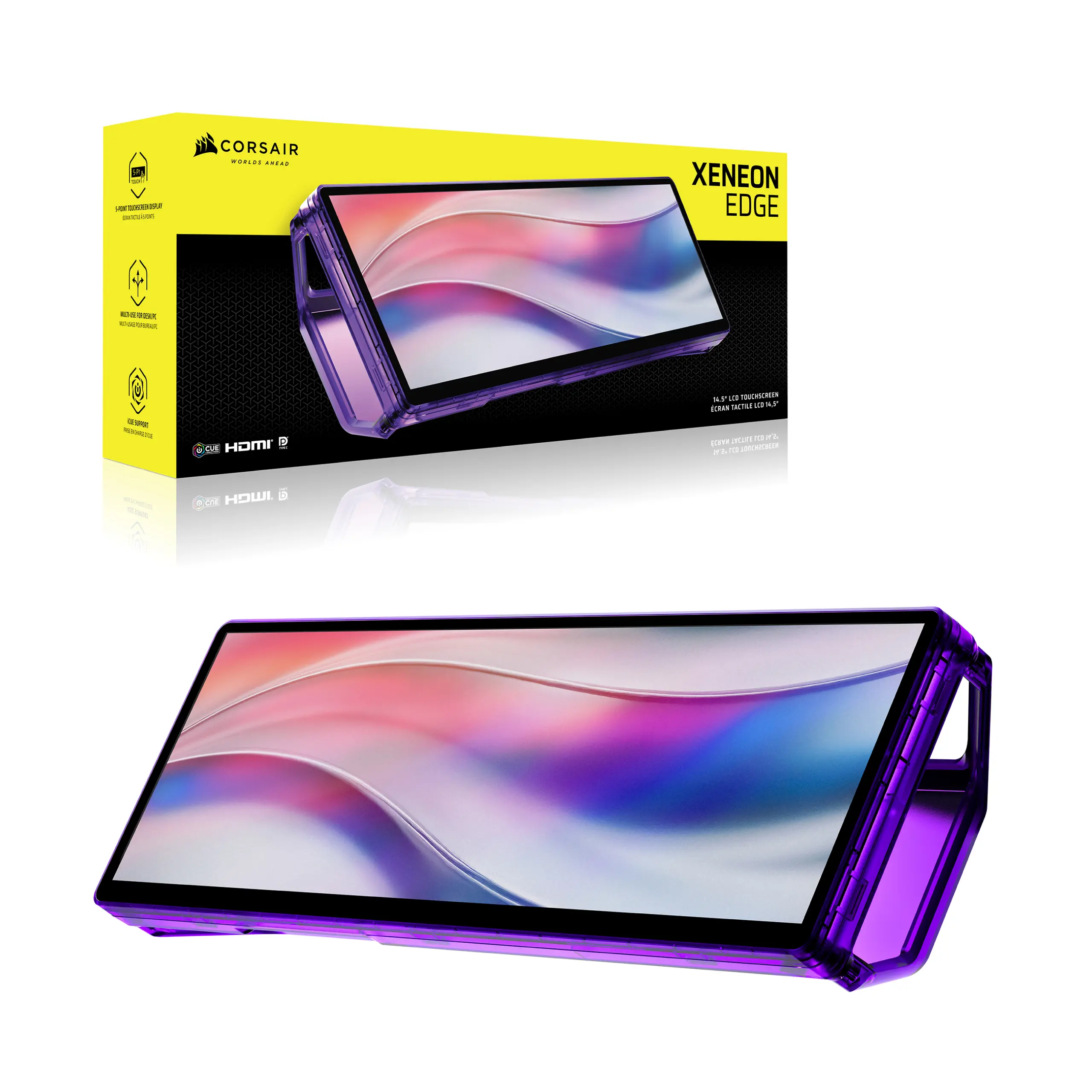 【美品】CORSAIR XENEON EDGE CORSAIR XENEON EDGE 14.5 inch LCD Touchscreen - Atomic Purple