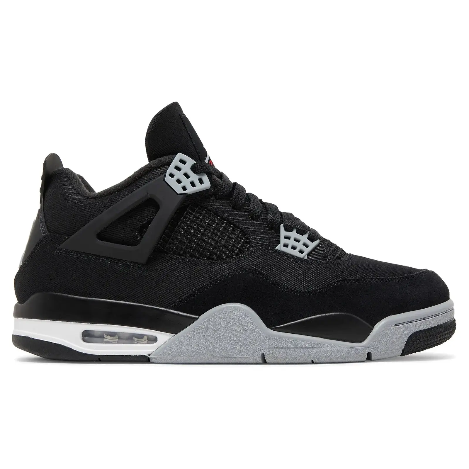 Air Jordan 4 Retro SE Black Canvas Vintage Basketball Shoes Trainer Shoes, Lace Up, Fashionable Sports Shoes