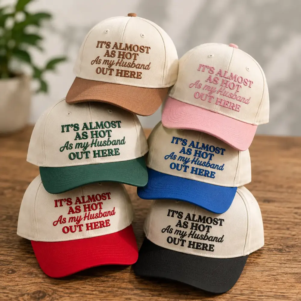 It’s Almost As Hot As My Husband Embroidered Hat, Funny Quote Husband Gift, Adjustable Baseball Cap, Personalized Gift for Men, Dad Gift Hat