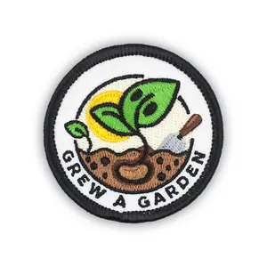 Adulting Merit Badge Embroidered Iron-On Patch (Grew A Garden)