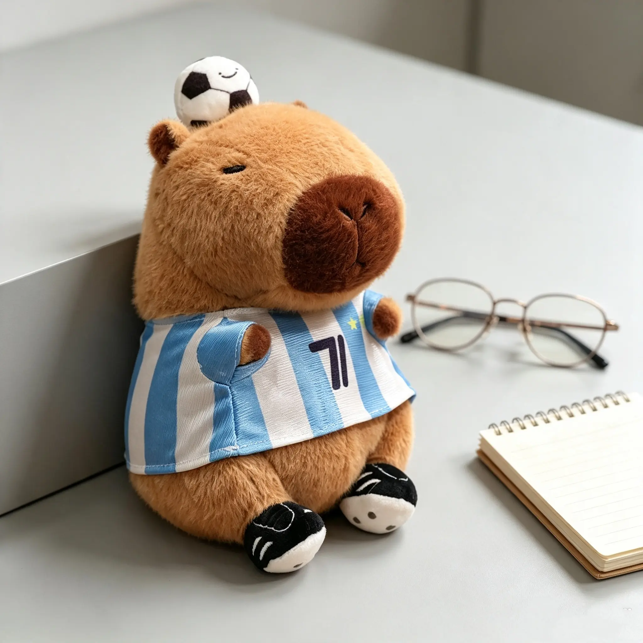 Cute football dolphin plush toy, soft and cute filling, birthday and Christmas gifts, home decoration, plush toy doll cute football dolphin