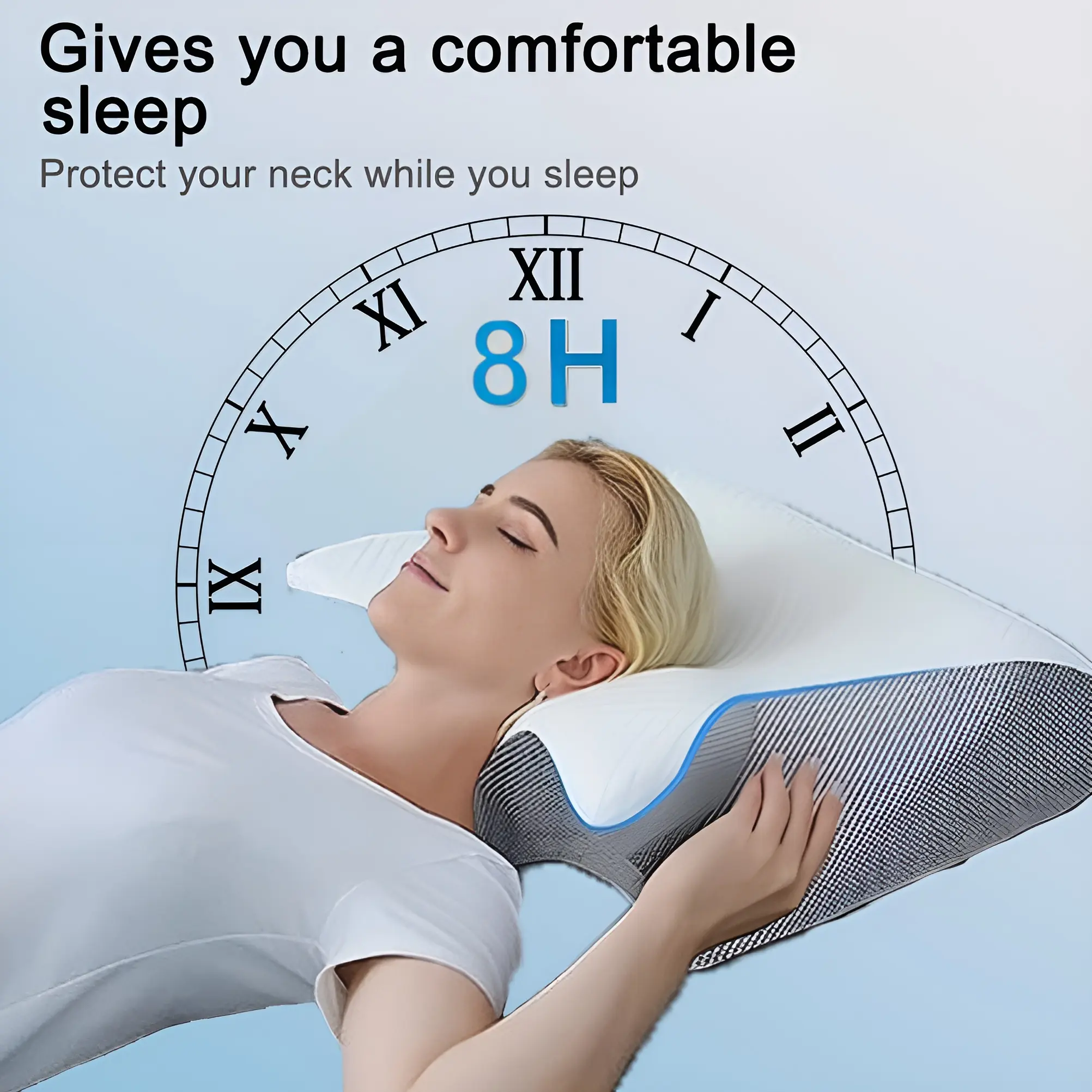 Ergonomic Memory Foam Butterfly Pillow - Neck Pillow for Side Sleepers, Snuggle Design, Ideal for Back Sleepers and Supine Sleepers
