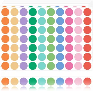 1" Colored Dot Stickers 1050 PCS Circle round Stickers Colored Coding Labels (Colorful) Ouzoustate