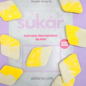 Sukar Tutti Frutti BUBS Vegan Swedish Gummies Bold Fruity Flavor Mini Skull-Shaped Fun Tropical Punch Candy