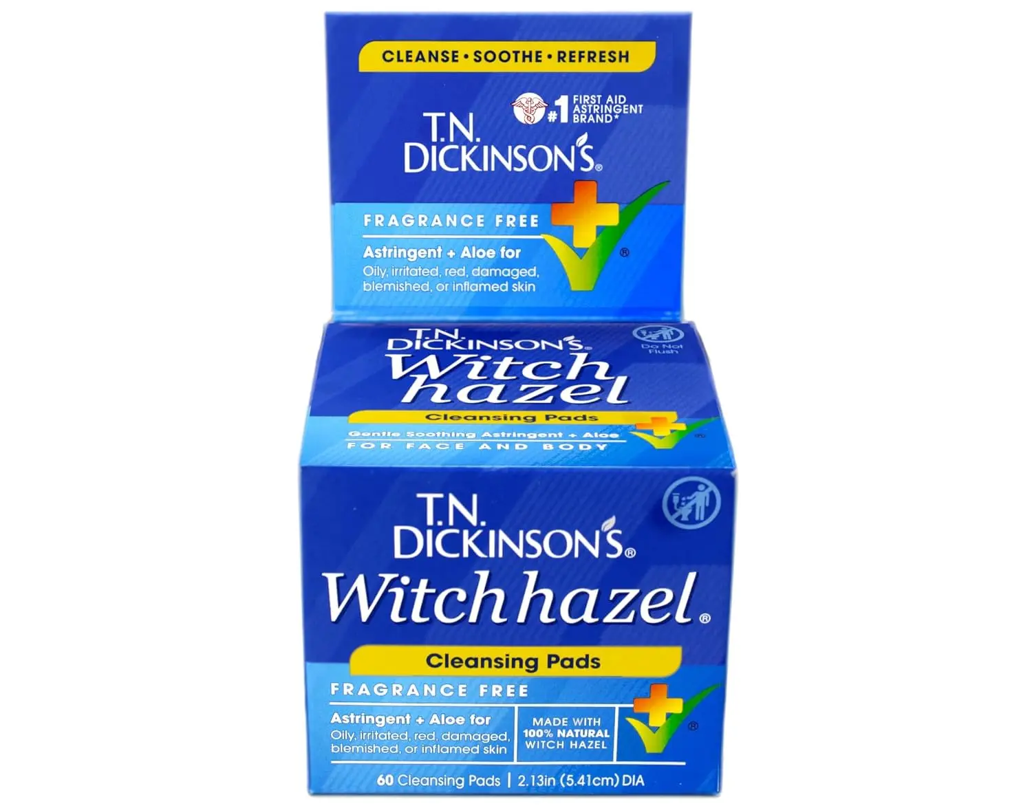 T.N. Dickinson's Witch Hazel Cleansing Pads, 60 Count