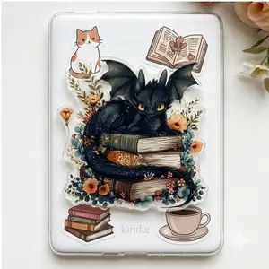 Magnetic Phone Grip Dark Fantasy Dragon, Magsafe Compatible Kindle Holder, Romantasy Aesthetic High-Quality Print, Gift for Readers, Strong Magnet