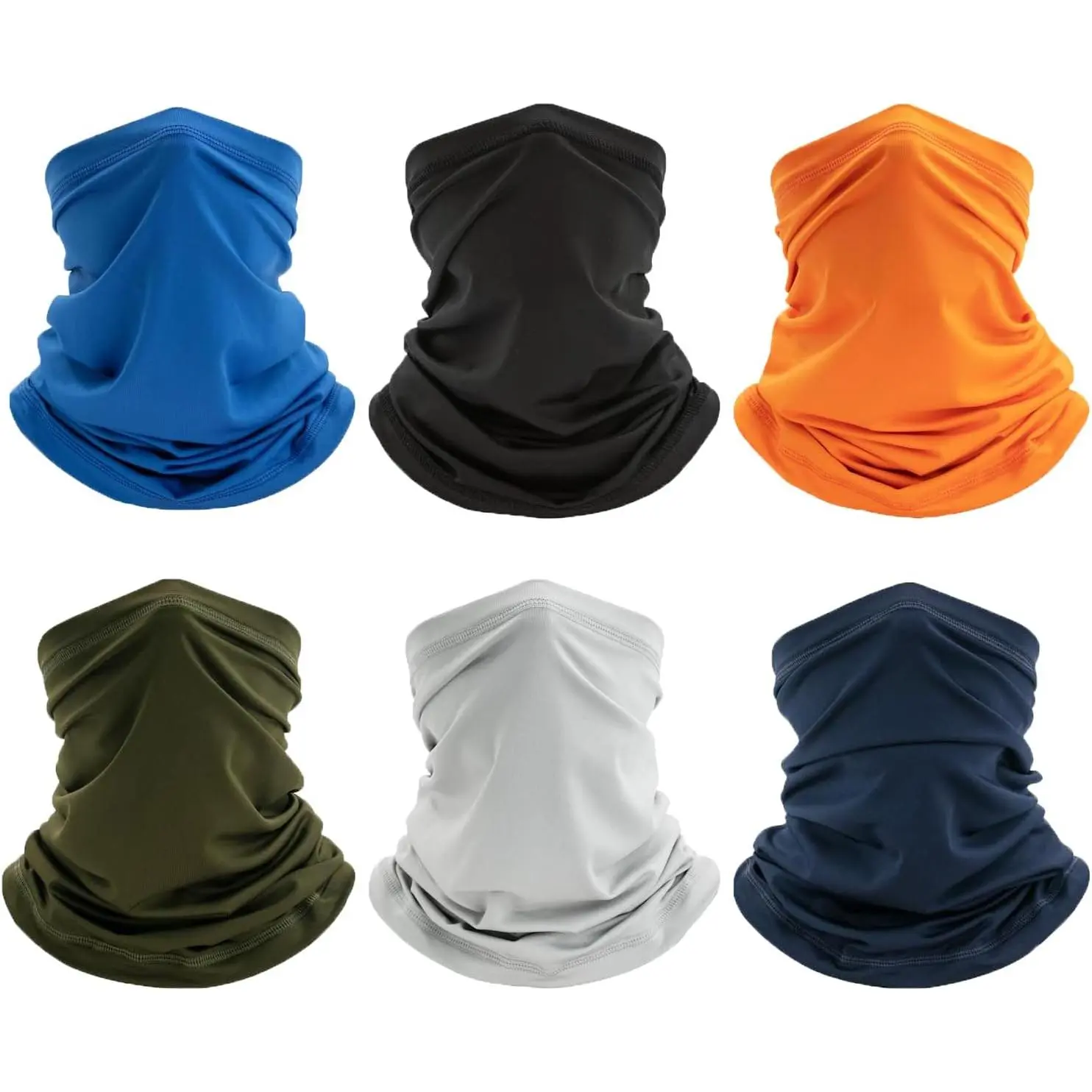 Gaiter Bandana  Mask: 6 Pack Cooling Gator Mask Ski  Scarf Breathable  Cover Balaclava