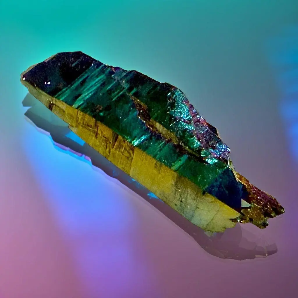 Titanium Aura Quartz Point  Rainbow Crystal for Energy & Decor