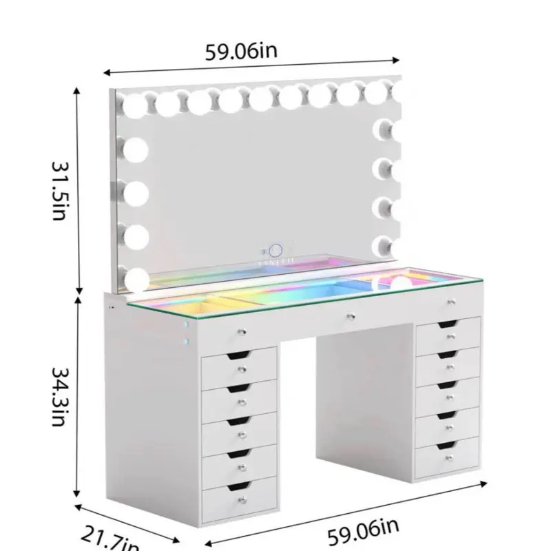 Luxury Hollywood Vanity Set