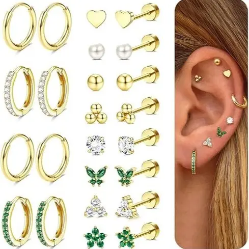 Gold Plated-Green CZ 2