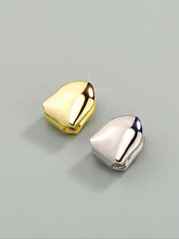 CRUSH CR 18K Gold Plated Tooth Caps, Half Grillz and Tooth Gems Set, Gold and Silver Options, Perfect for Hip Hop Concerts, Club Nights, Casual Streetwear, Daily Outfits and Music Festivals