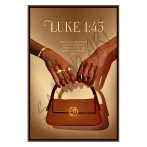 Luke 1:45 Smard Black Wall Art Print/ Canvas for Home /Office Decor - Smard Black Wall Art Print/ Canvas for Home /Office Decor