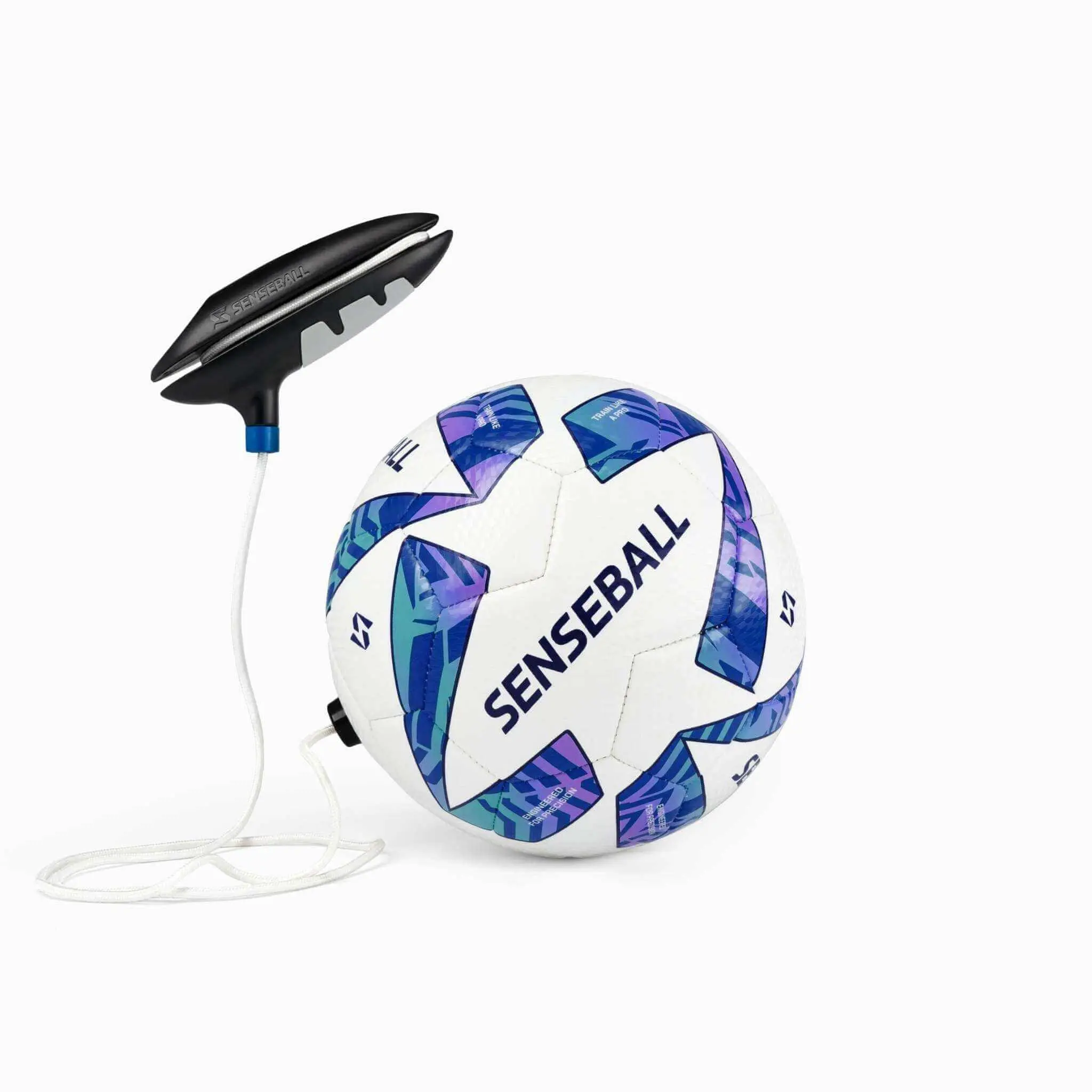 SenseBall Soccer Ball Kick Trainer Pro-Level Size 3 Blue All-Level Training Tool for Kids 6-20 Improves Ball Control Cognitive Skills
