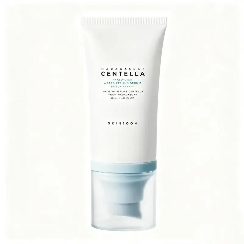 SKIN1004 Centella Hyalu-Cica Water-Fit Sun Serum -Original Korean Formulation, SPF 50+PA++++, LightweightDaily Sensitive Skin Sunscreen, No White Cast, Watery-Creamy Texture, Travel Essential, Korean Skincare