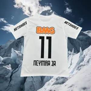 2011 2012 Away Retro White No.11 Neymar Jr Short Sleeve Soccer Jersey
