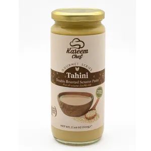 Kareem Chef Tahini Double Roasted Sesame Paste 500g - Rich Roasted Flavor for Salads Sandwiches & Spreads