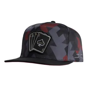 JC HAT “POKAR” CAMO RED