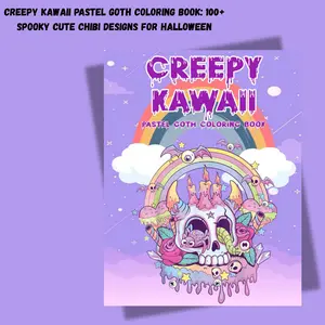 Creepy Kawaii Pastel Goth Coloring Book: 100+ Spooky Cute Halloween Designs