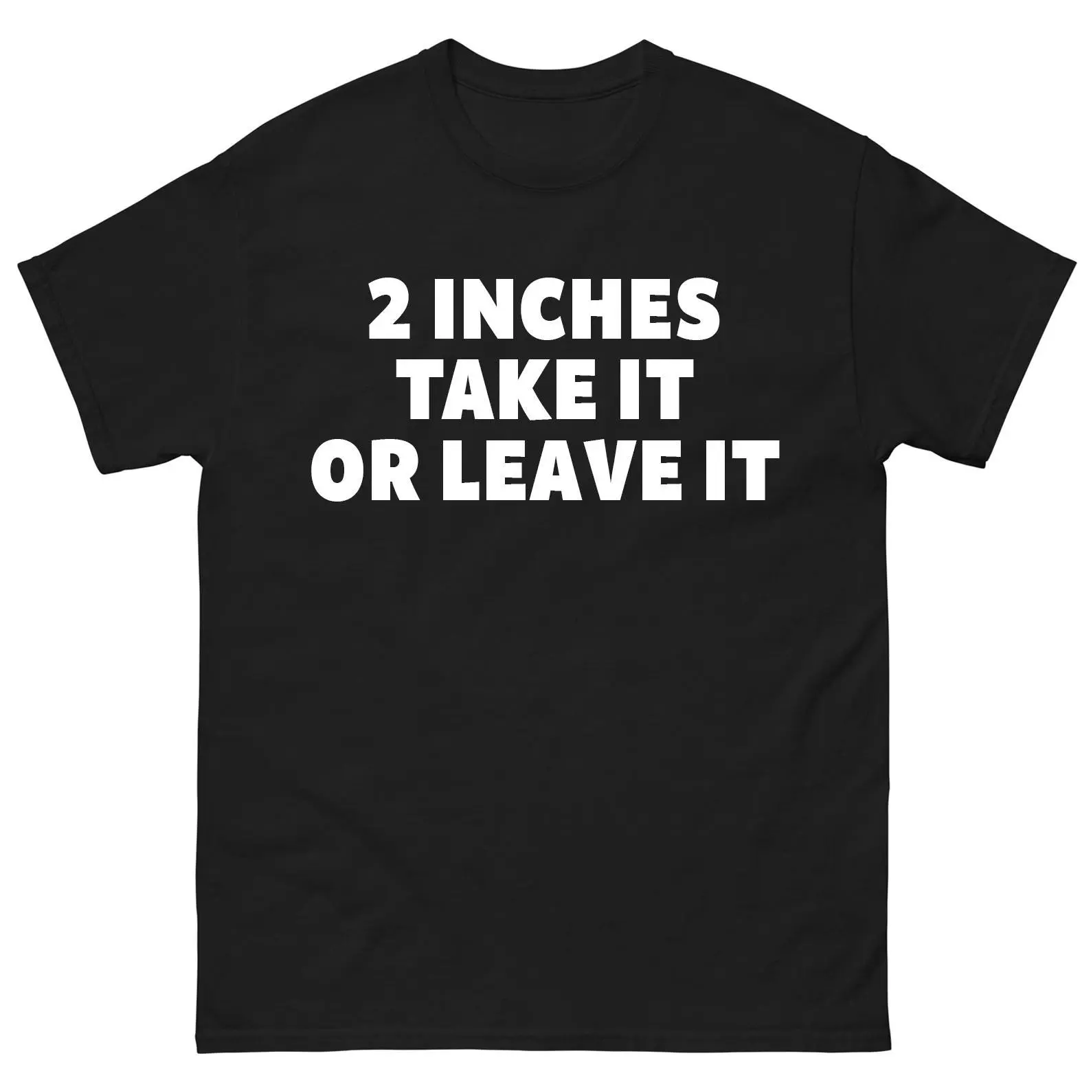 2 Inches Take It Or Leave It Shirt - Funny Shirt - Humorous Tee - Silly Shirt - Offensive Tee - Gift For Him - 2 Inches Shirt - Funny Tshirt