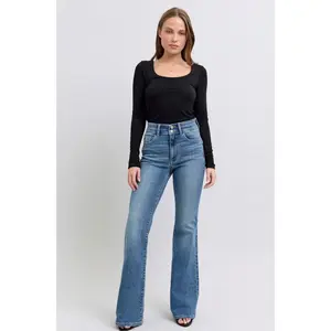 Judy Blue High Waist Flare W/Tint Womenswear Jeans Bottom Trouser