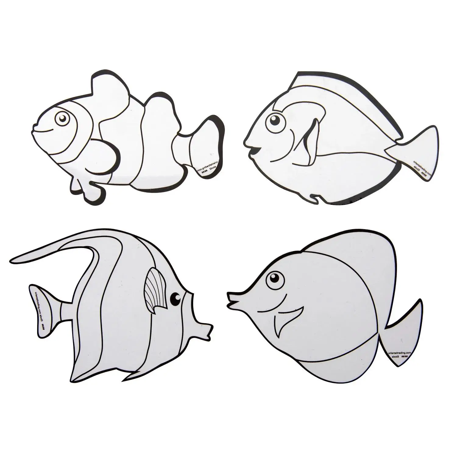 Printed Acetate Sea Life Fish Coloring Sheets - 24 Pc.