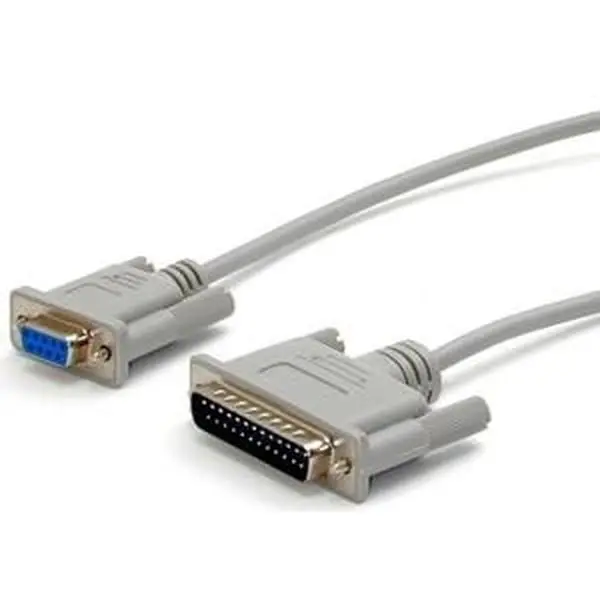 Startech Serial/Null Modem Cable - 10ft PC Cable, Cross-Wired, 1x D-Sub (DB9 Female), 1x DB25 Male, for Serial Transfer, Long-Lasting Connection, Cable Crossover