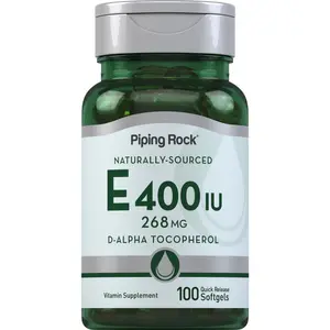Piping Rock Vitamin E 400 IU Softgels | 268mg | 100 Softgel Capsules | D-Alpha Tocopherol | Non-GMO, Gluten Free Supplement