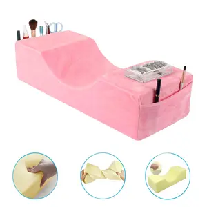 Comfortable Eyelash Extension Neck Pillow Memory Foam Contour Support for Sleeping Beauty Salon Lash Grafting Pink