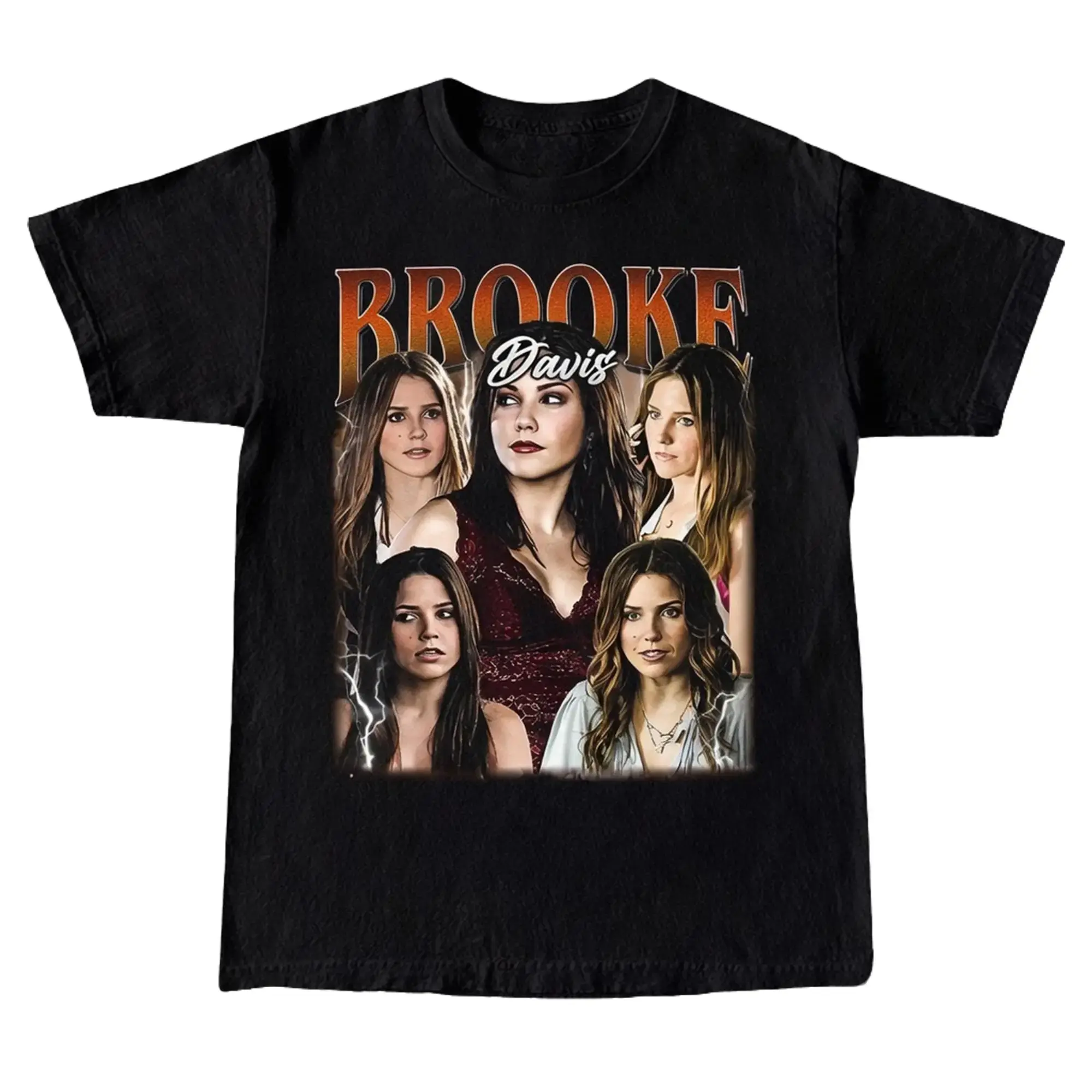 Brooke Davis Vintage Graphic Tee – 1 Tree Hill Y2K Character Shirt, Unisex Aesthetic Top Bootleg Vintage Tee Casual Graphic Design