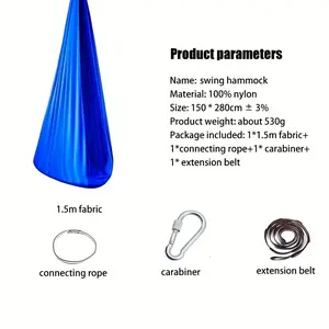 1 Piece Elastic Swing, Outdoor Swing, Nylon Material, Adjustable Fabric Hammock for Yoga, Camping, Picnic