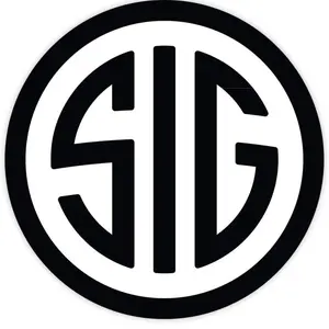 SIG rounde sticker decal 4" x 4" for cars trucks laptops and more.