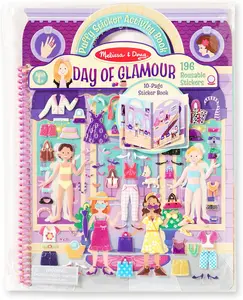 Puffy Sticker Activity Book: Day of Glamour - 196 Reusable Stickers - FSC Certified