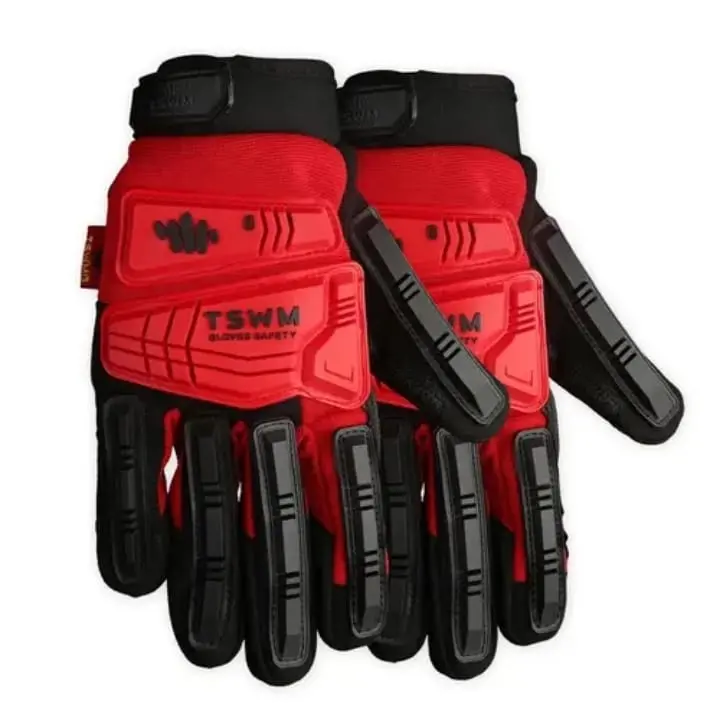 TSWM Premium Heat-Proof Double Protection Safety Work Gloves - Flame-Resistant Stitching, Impact Protection, Palm Padding, Ideal for Welders