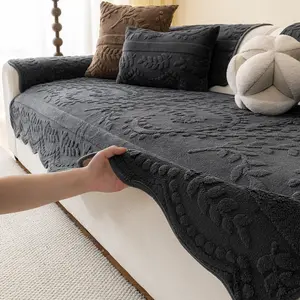 1pc Leaf Pattern Sofa Cushion, Vintage Style, Soft Fabric, Decorative and Stain-Resistant, French Retro/original Wood Home