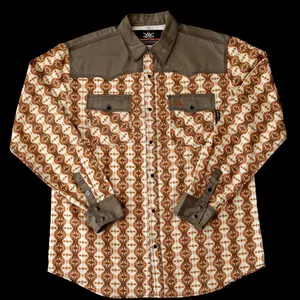 Aztec 2 tone brown Shirts