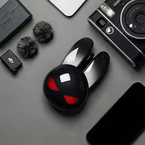 MOFii M6C Rabbit Mouse, Cool Bunny-Shaped Design, Multi-Color Ambient LED Eyes, Dual-Mode Wireless Office Mouse, Multi-Device Compatible