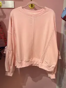 Peach Love California Bow Detail Sweatshirt