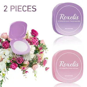 2 Pieces Roxelis Solid Perfume Balm – Natural, Alcohol-Free Scent for Women | Travel-Friendly & Elegant Gift Idea Fruity Sweet Floral Fragrances Cosmetics