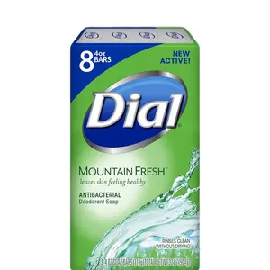 Dial Antibacterial Bar Soap, Mountain Fresh, 4 oz, 8 Bars - Refresh & Renew - Comfort