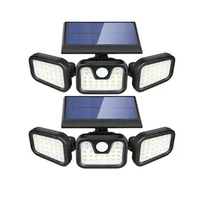 2026 New Solar Outdoor Light - Remote Control Flood Light with 3 Adjustable Heads, 180° Wide Angle, IP65 Waterproof Motion Sensor for Patio, Garage,summervibes