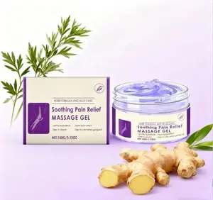 Natural Herbal Pain Relief Gel 100g - Gentle Formula for Joint & Muscle Soreness, Non-Greasy Massage Gel with Artemisia & Ginger