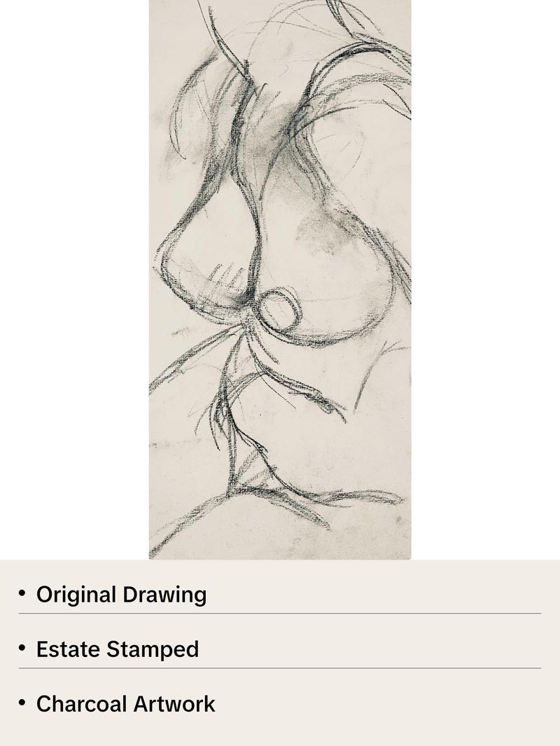 Ian Hornak, Renaissance Female Nude Figure Study, 1963, Original Drawing